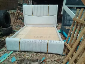 5x6 White Upholstery Bed Frame