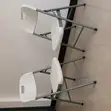 Foldable Plastic Chair with Strong Metal Frame - White - 5