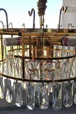 Modern Luxury Golden Aluminum Feather Crystal Chandelier - 2