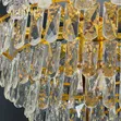 Modern Luxury Golden Aluminum Feather Crystal Chandelier - 5