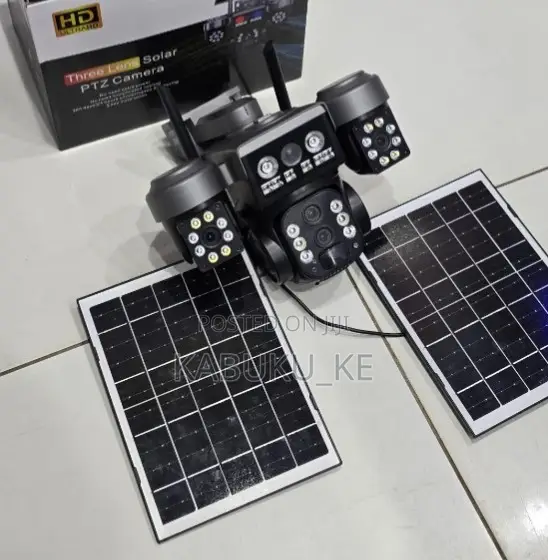 V380Pro 4G Solar Camera with Triple Lens & Dual Panels - 1