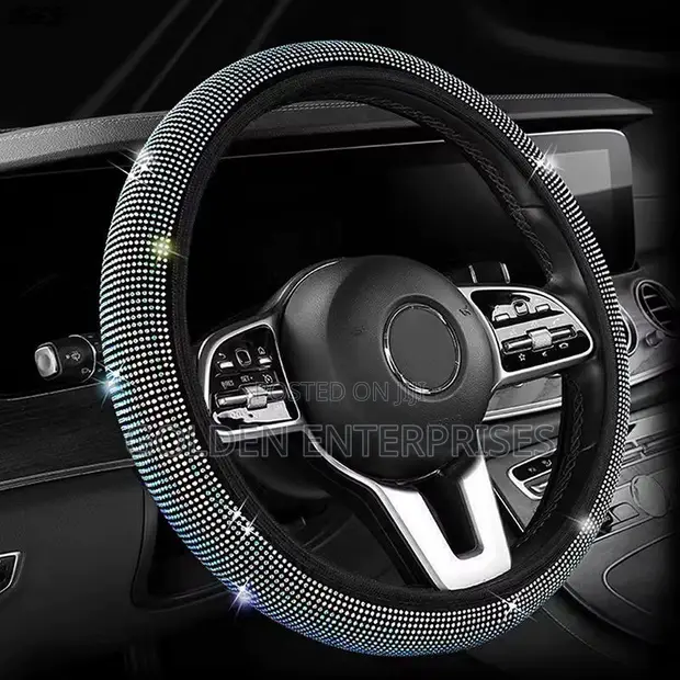 Luxury Rhinestone Steering Wheel Cover - 1