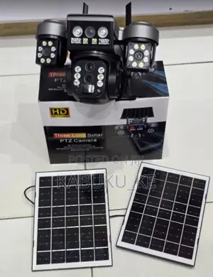 V380 Pro Triple Lens 4G Solar Camera with 10x Zoom