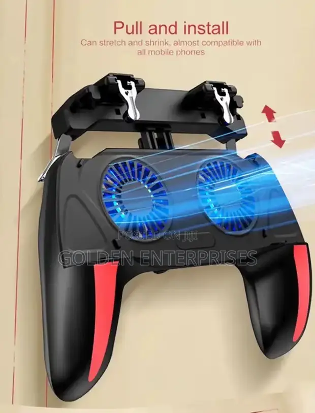 Universal Phone Gaming Grip with Cooling Fans & Triggers - 1