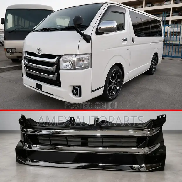Toyota Hiace 7L KDH200 Wide Chrome/Black Grille (2014+) - 1