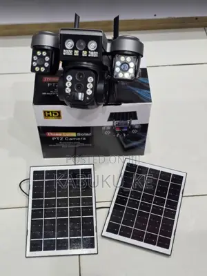 4G Solar Triple Lens Outdoor CCTV Camera with Dual Panels