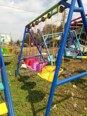 Outdoor Playground Equipment: Swings and Slides Set