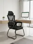 Kiti cha Ofisi cha Mesh chenye Ergonomic na Miguu ya Sled - 3