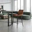 Barstools za Brown Leather za Home Office na Counter - 1