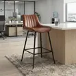Barstools za Brown Leather za Home Office na Counter - 3