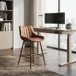 Barstools za Brown Leather za Home Office na Counter - 5