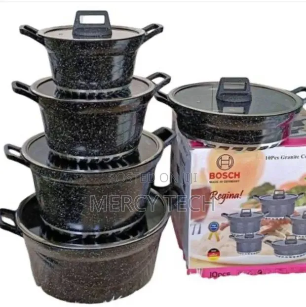 Bosch 11pc Cookware Set na Vifuniko vya Silicone - 1