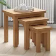 Modern Nesting Coffee Table Set - Brown Wood - 1