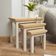 Modern Nesting Coffee Table Set - Brown Wood - 3