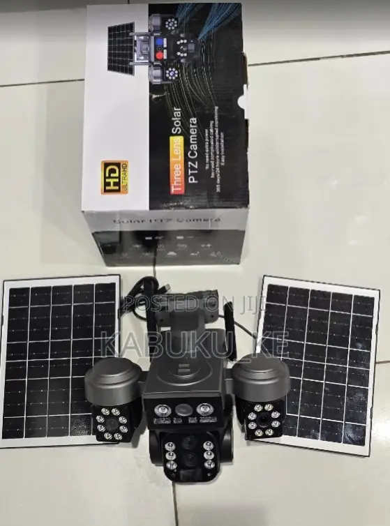 V380Pro 4G Triple Lens Solar Security Camera - 1