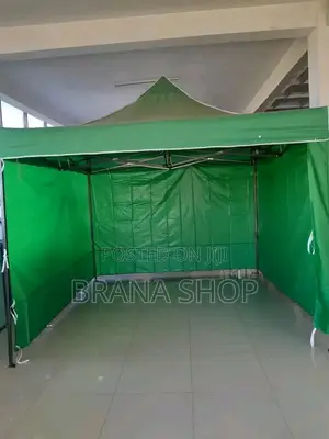 Green Pop Up Gazebo 3x3m Foldable 3 Side Cover, Outdoor Canopy Tent
