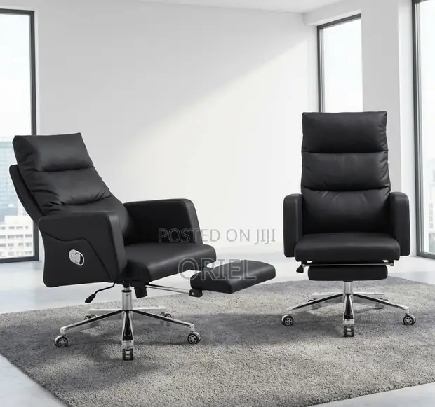 Ergonomic Black Recliner Office Chair - 1