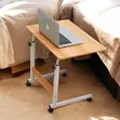 Lightweight Portable Height Adjustable Laptop Table with Wheels - 2