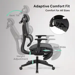 Adjustable Full Mesh Conference Chair with Footrest