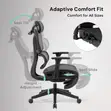 Adjustable Full Mesh Conference Chair with Footrest - 1