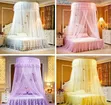 Round Mosquito Net 4x6 & 5x6 - Pink, Cream, Purple, White - 2