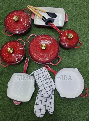 12pc Heavy Duty Enamel Cast Iron Cookware Set
