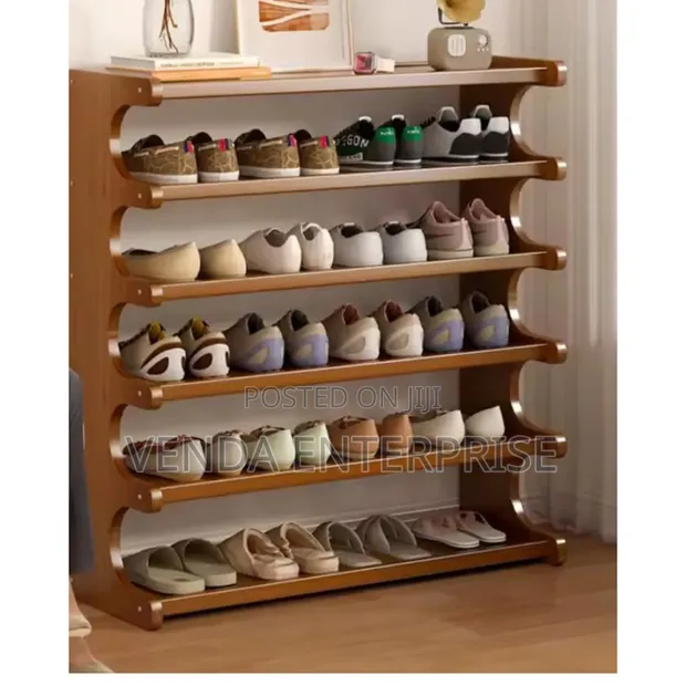 Bamboo 6 Layer Shoe Rack - 1