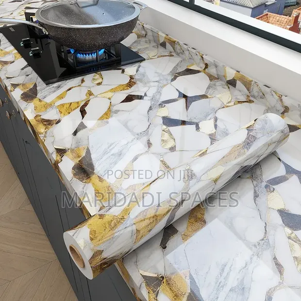 Heat Resistant Marble Contact Paper 0.6m x 10m - 1