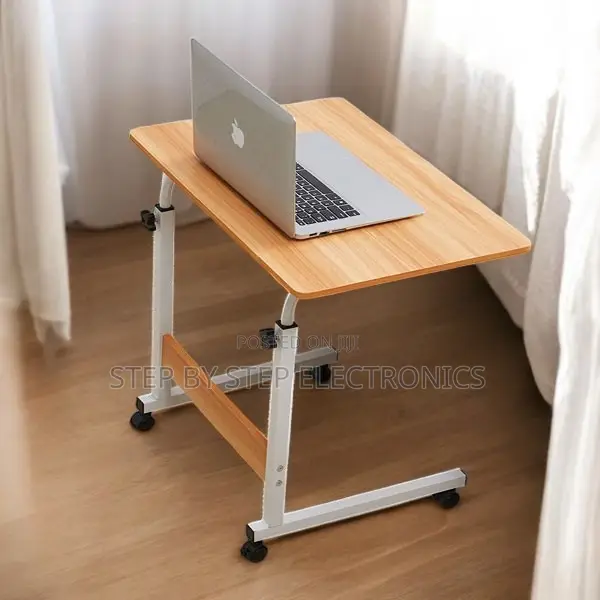 Meza ya Kisasa ya Laptop Inayoweza Kurekebishwa Urefu na Magurudumu - 1