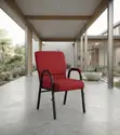 Home Office Fabric Church Chair - Red - 1