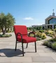 Home Office Fabric Church Chair - Red - 4