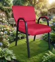 Home Office Fabric Church Chair - Red - 5
