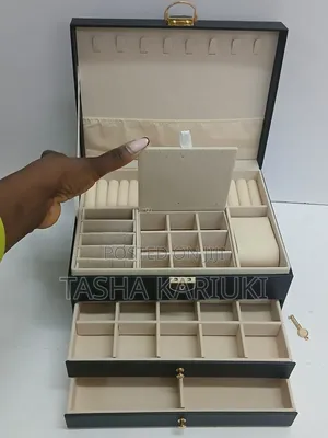 Leather 3-Layer Jewellery Storage Box
