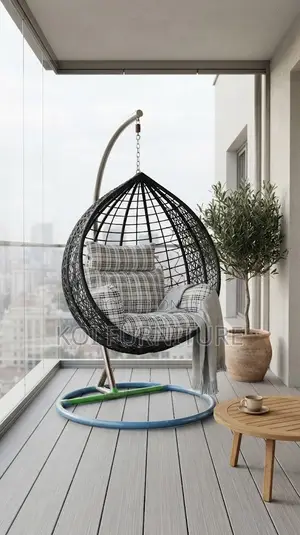 Leather Garden Hammock Hanging Chair - Brown