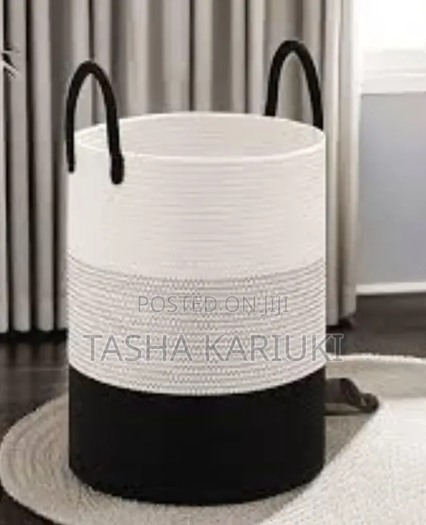 Premium Heavy Woven Rope Laundry Basket – 58 Litres - 1