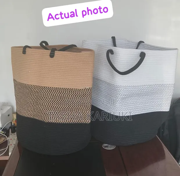 Multifunctional Woven Rope Laundry Storage Bag - 58L - 1