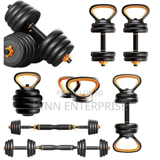 30kg Adjustable Kettlebell/Barbell Set - 1