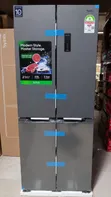 Syinix 421L Glass Four-Door Refrigerator - 2