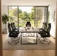 Ergonomic Office Chair with Headrest - Black Fabric - 5
