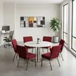 Red Office & Meeting Chairs (Set of 4) - 3