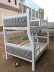 Modern Double Decker/Bunk Bed - Hardwood, 4x6/3.5 - 2