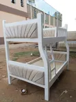 Modern Double Decker/Bunk Bed - Hardwood, 4x6/3.5 - 3