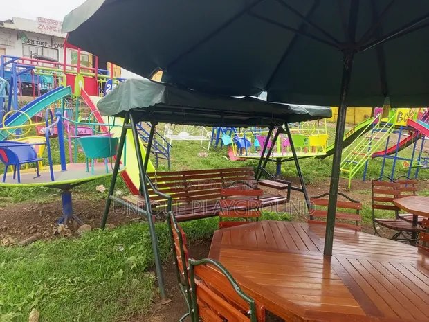Seti ya Swing za Bustani za Nje, Mwavuli, Viti - 1