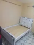 Classic White Diamond Tufted Bed Frame (5x6) - 1