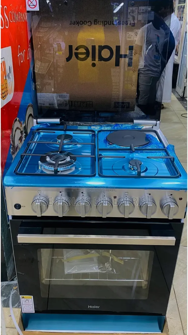 Haier 60x60cm 3+1 Gas Cooker with Gas Sensor - 1