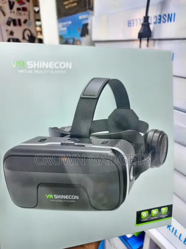 Shinecon VR Headset for Phone - 3D Movies & Gaming - 1
