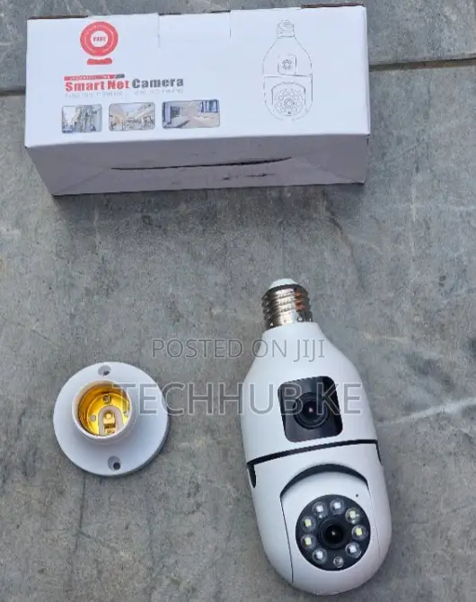 Smart LED Bulb Camera with Dual Lens, Night Vision & WiFi - 1