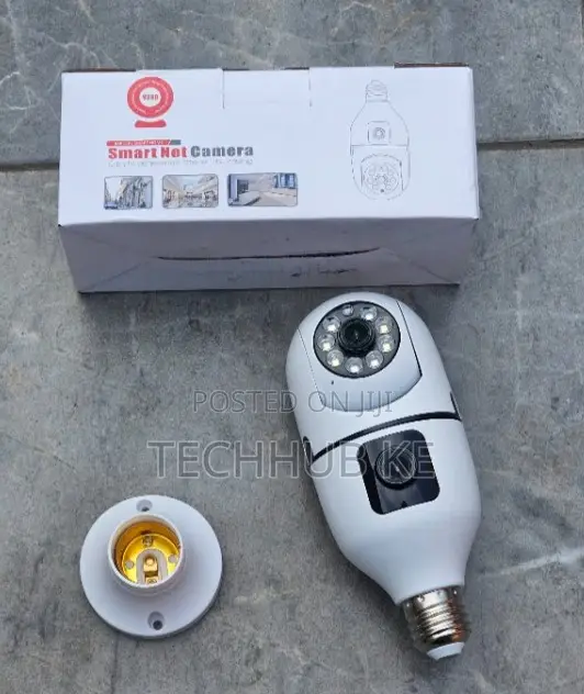 Smart LED Bulb Camera with Dual Lens, Night Vision & WiFi - 1