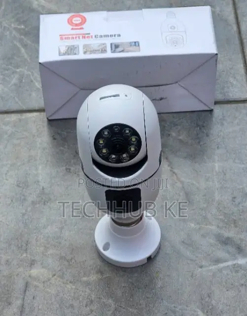 Wireless Bulb CCTV Security Camera Dual View Night Vision - 1