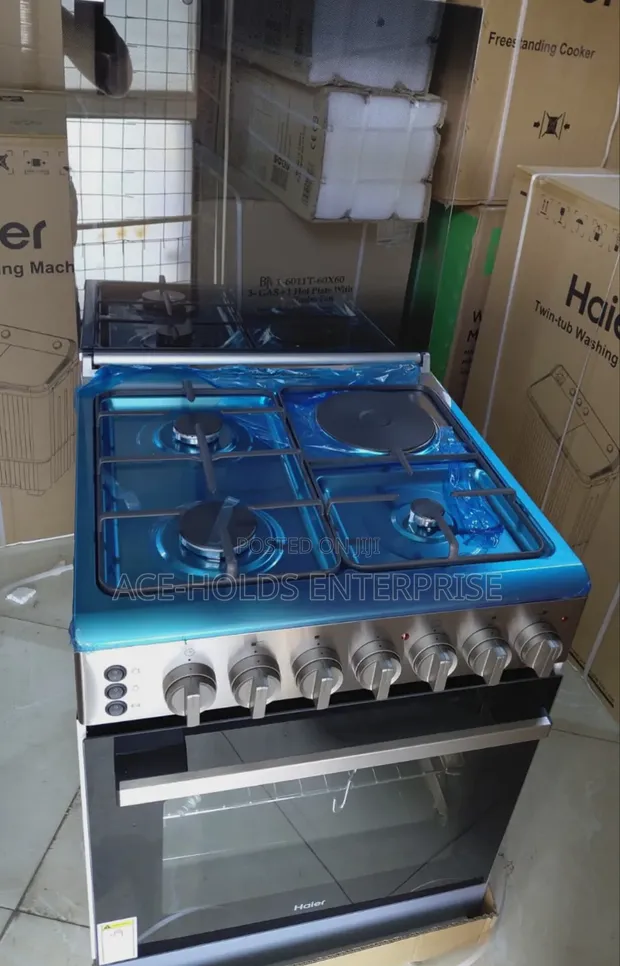 Haier 60x60 Gas Cooker 3 Gas + 1 Electric Burner - 1